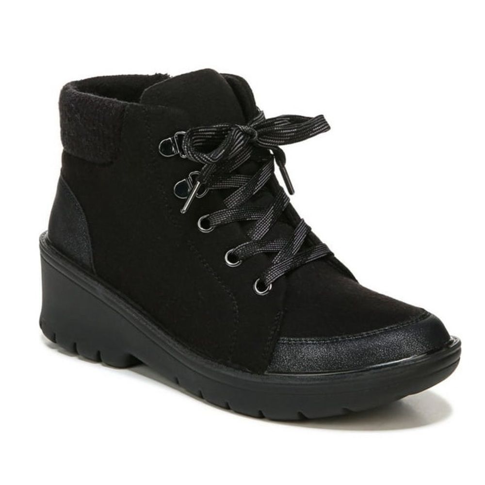 BZees Machine-Washable Lace-Up Booties- Brooklyn (WIDE)